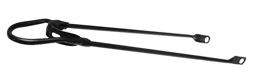 Spatbordstang 28", mat zwart. achter, oa bestemd voor transportfietsen