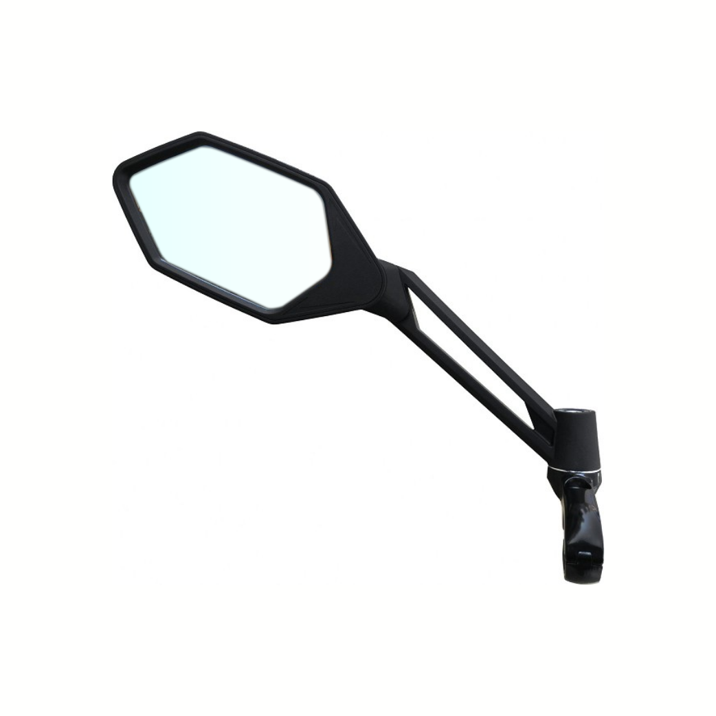 Spiegel e-bike Lux zwart rechts/ links. voor sturen met een diameter van 21-26 mm, geschikt voor speed pedelecs