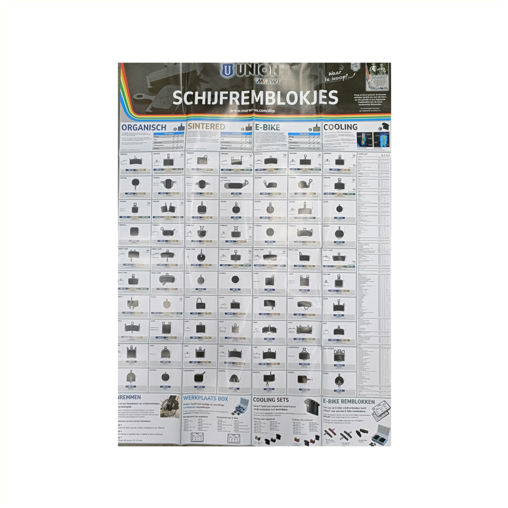 Marwi poster Schijfremblokken  overzicht