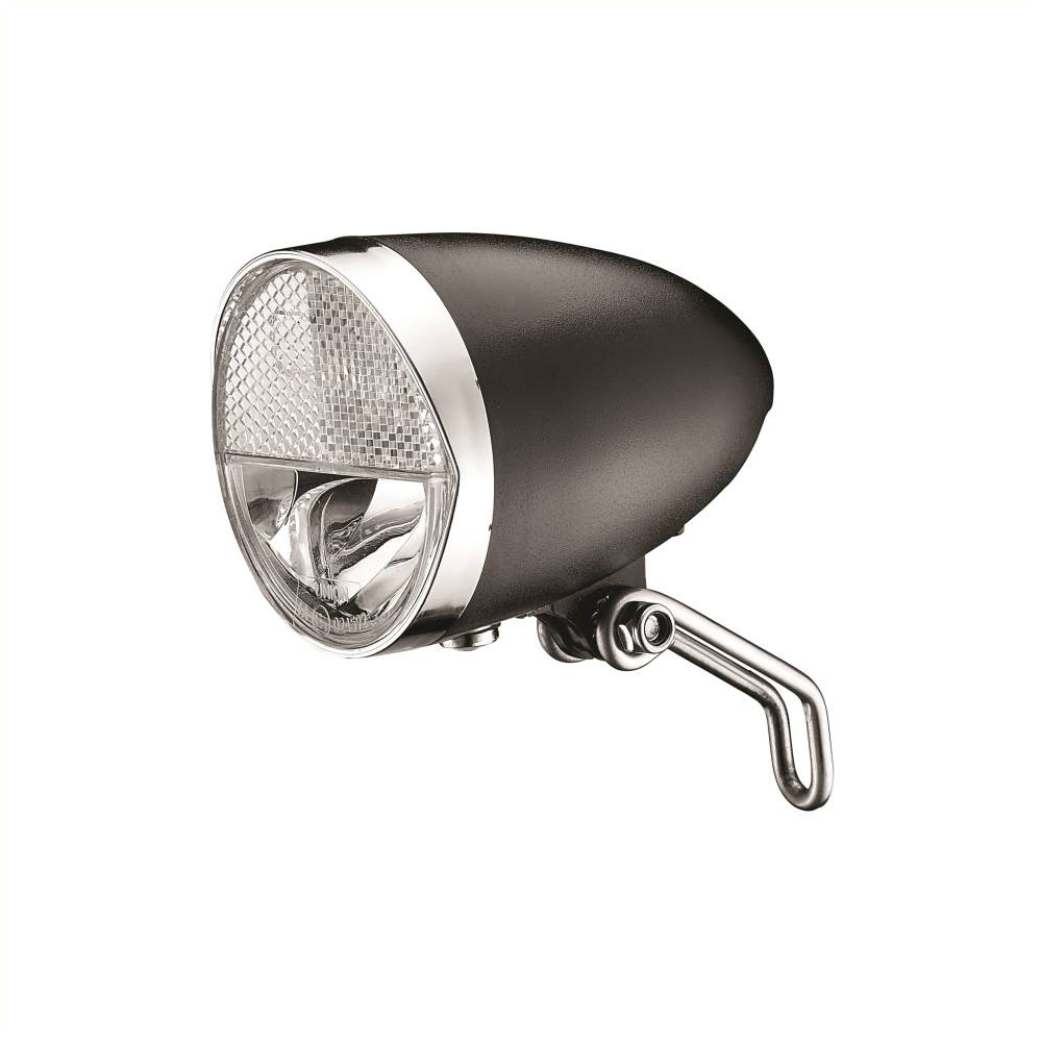 Union Koplamp LED Classico Zwart E-Bike (6V-44V) UN4990E, 30 LUX. K-1657 goedgekeurd