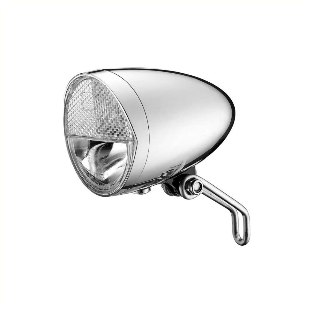 Union Koplamp LED Classico Chroom E-Bike (6V-44V) UN4990E, 30 LUX. K-1657 goedgekeurd
