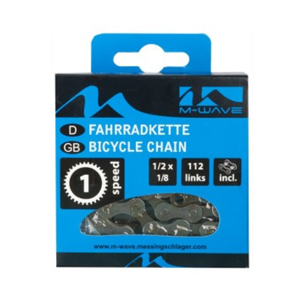 M-Wave Ketting single speed, 1/2x1/8 112L grijs/bruin