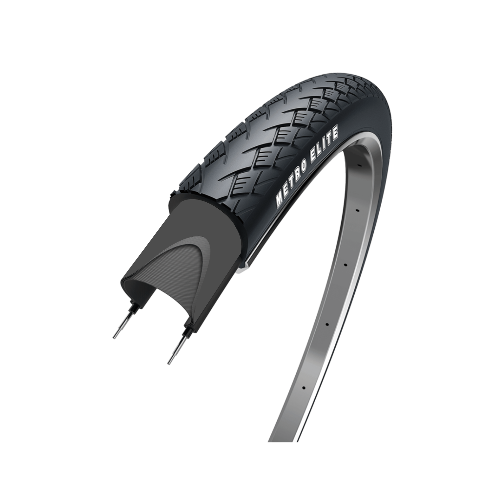 WOLFF Metro Elite, zwart met reflectie,: 28x1.60 , ETRTO 42-622