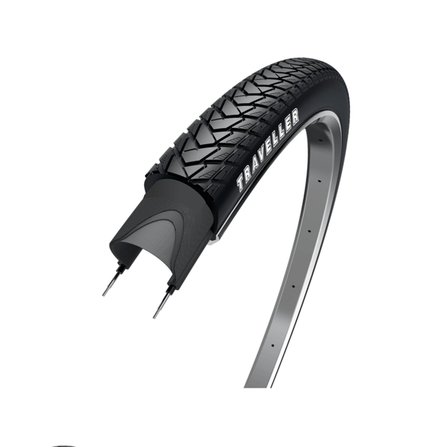 WOLFF Traveller,  zwart met reflectie, 28x1.60 , ETRTO 42-622 1.2mm anti-leklaag