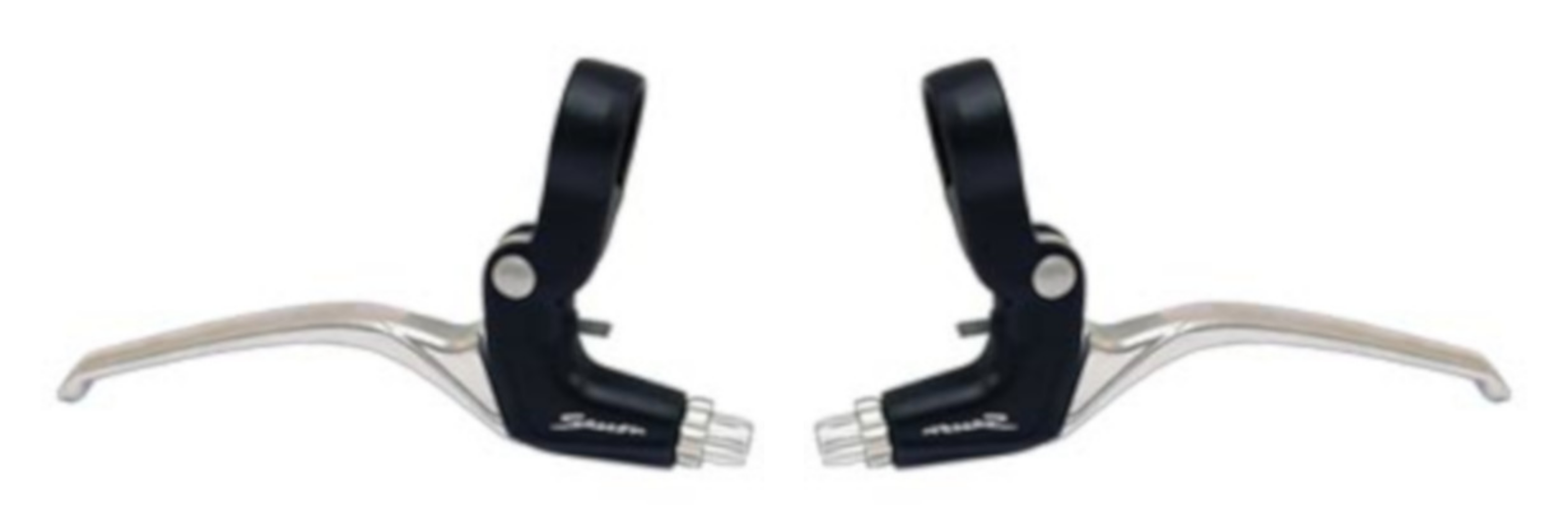 Saccon remhendel set, aluminium. zwart/zilver