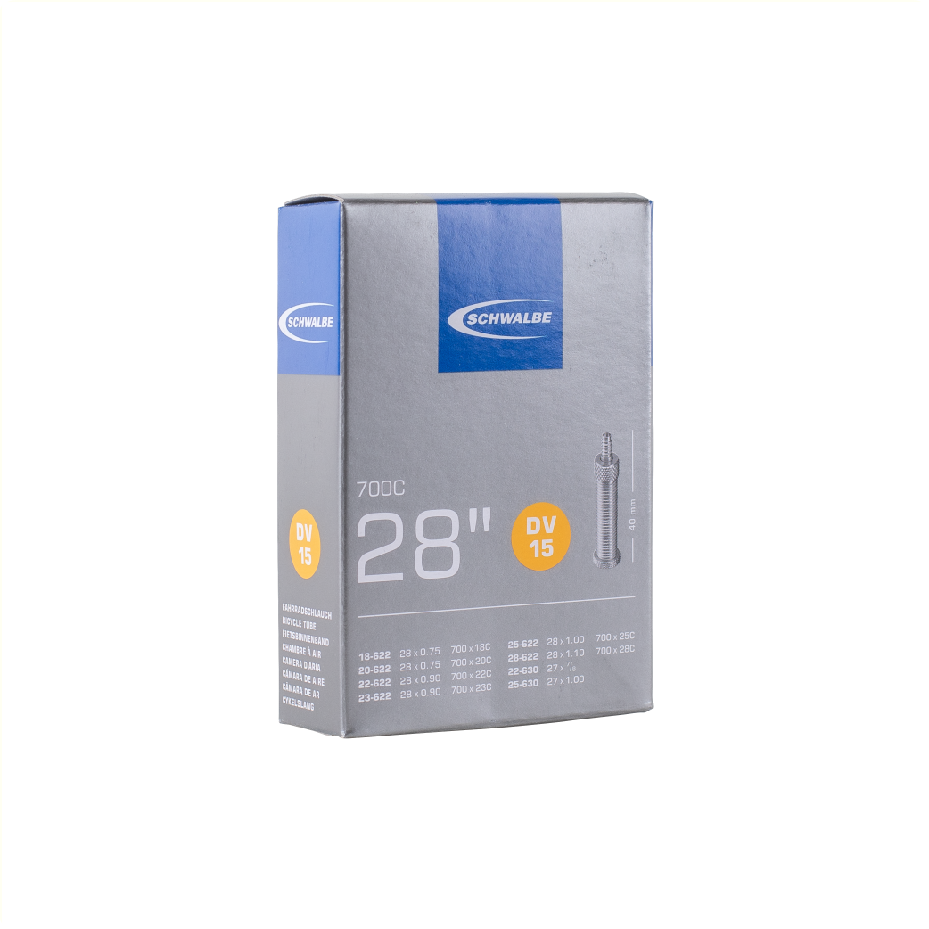 Schwalbe binnenband 28x3/4-1.10, 700x18-28C  ETRTO 18/28-622/630, Dunlop Blitz/Holland DV15 40mm