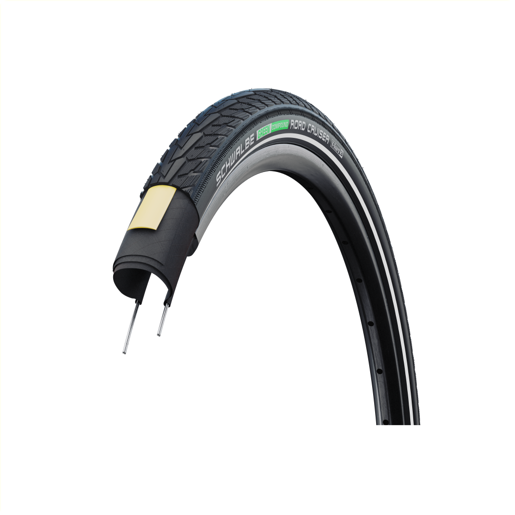 Schwalbe road Cruiser (K-guard), Zwart met reflectie, 28x1.40 ETRTO 37-622