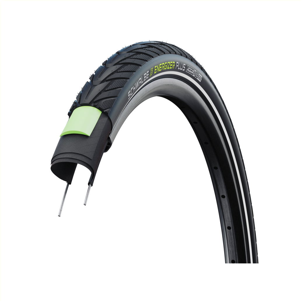 Schwalbe  Energizer Plus (Greenguard 3mm anti-lek), Zwart met reflectie, 28x1.40, ETRTO 37-622
