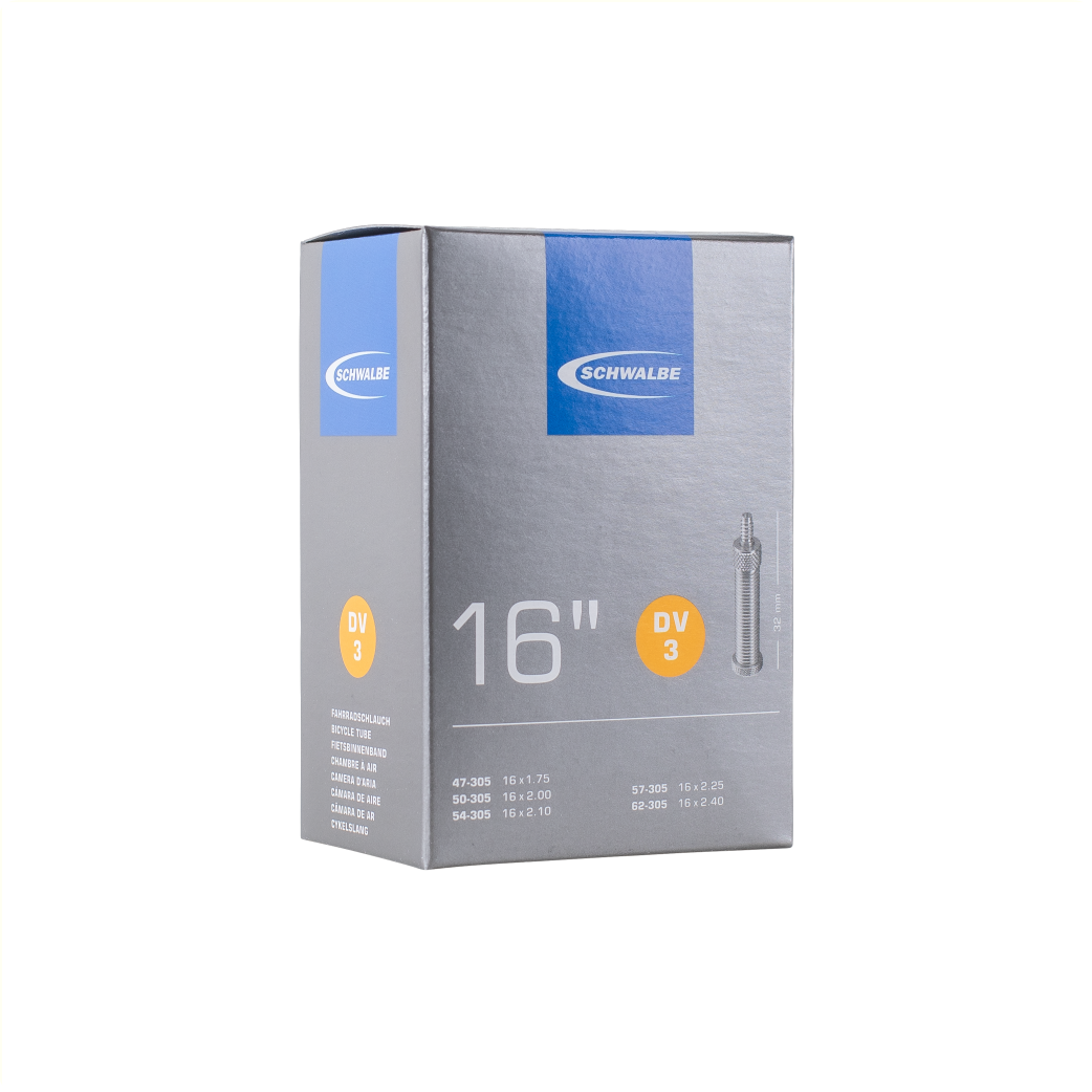 Schwalbe binnenband 16x1.75 ETRTO 47/62-305, Dunlop Blitz/Holland DV3 32mm