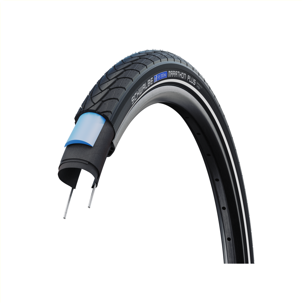 Schwalbe Marathon Plus (Smartguard 5mm anti-lek), Zwart met reflectie, 28x1.50,  ETRTO 40-622
