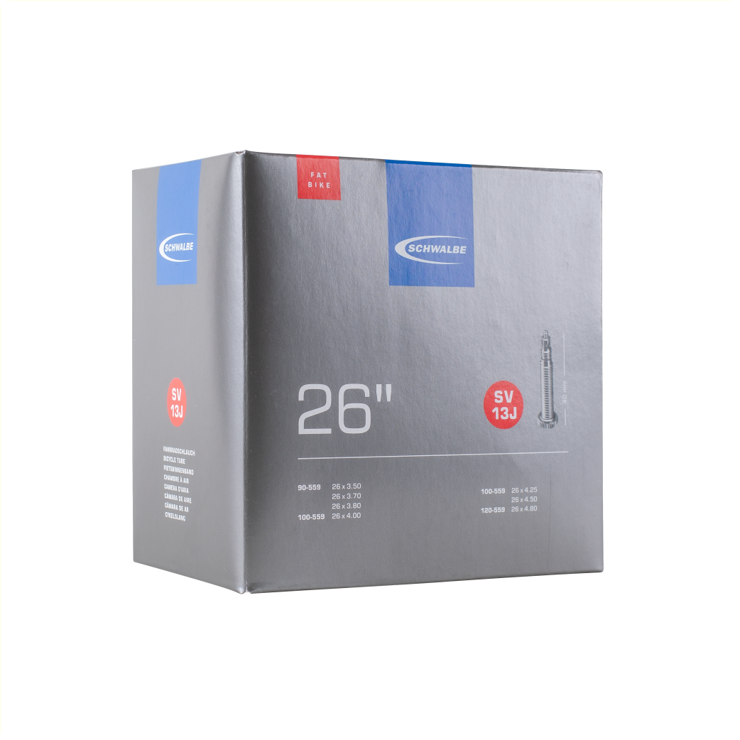 Schwalbe binnenband SV13J, Fatbike 26 x 3.50-4.80.  ETRTO 90/120-559, Sclaverand/frans 40mm