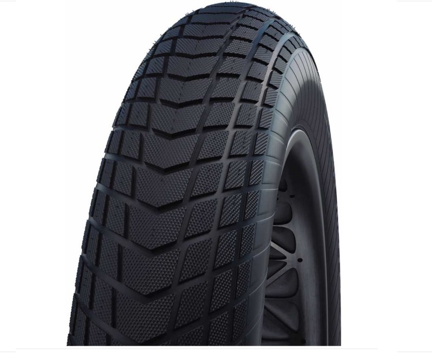 Schwalbe Super Moto Fatbike, Zwart met reflectie, 20x4.00, ETRTO 100-406