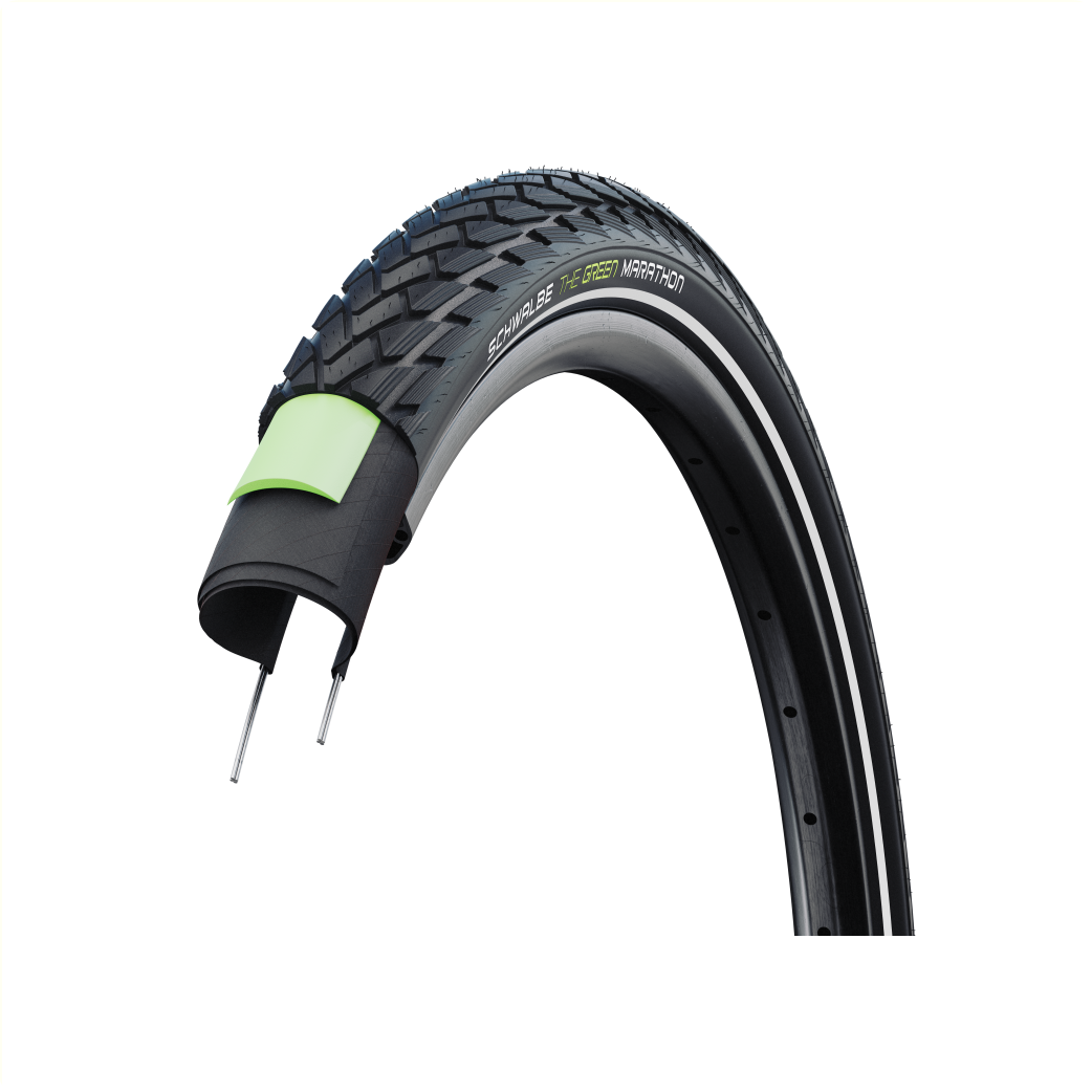 Schwalbe Marathon (3mm anti-lek), Zwart met reflectie, 26x2,00, ETRTO 50-559, 50km/u aproved
