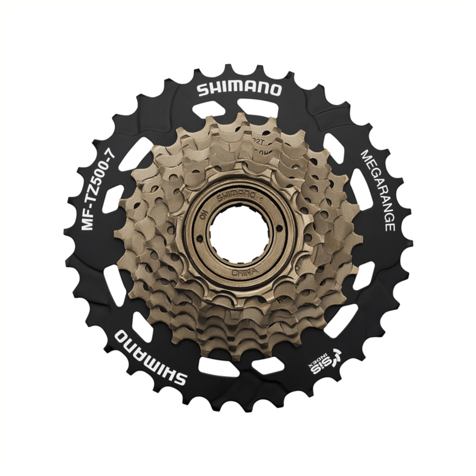 Shimano TZ500 7-speed Freewheel 14-34T 7V - Zwart/Goud