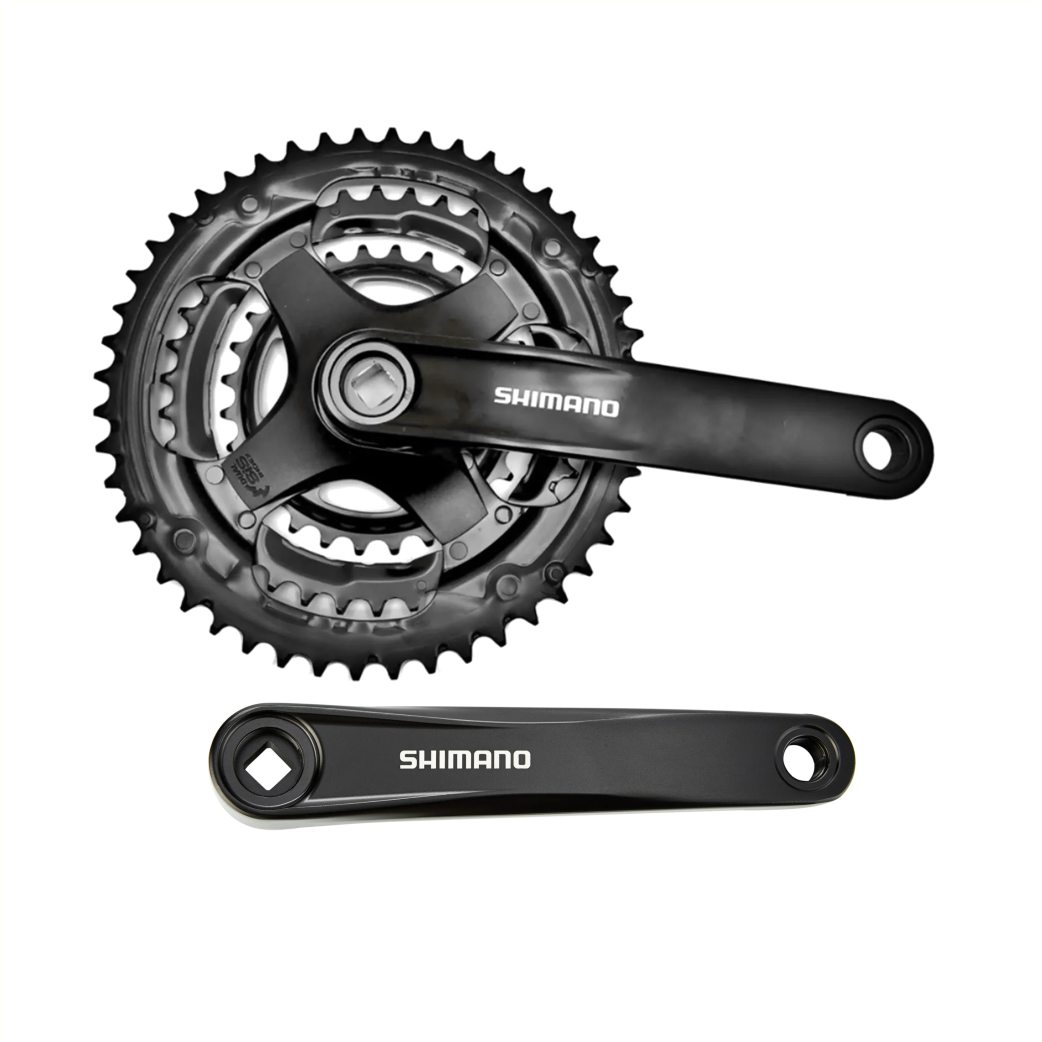 Shimano FC-TY30 48/38/28t, 6/7/8-speed crankstel Zwart
