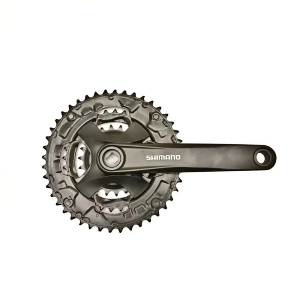 Shimano FC-MT101 44/32/22t 9 speed crankstel Zwart