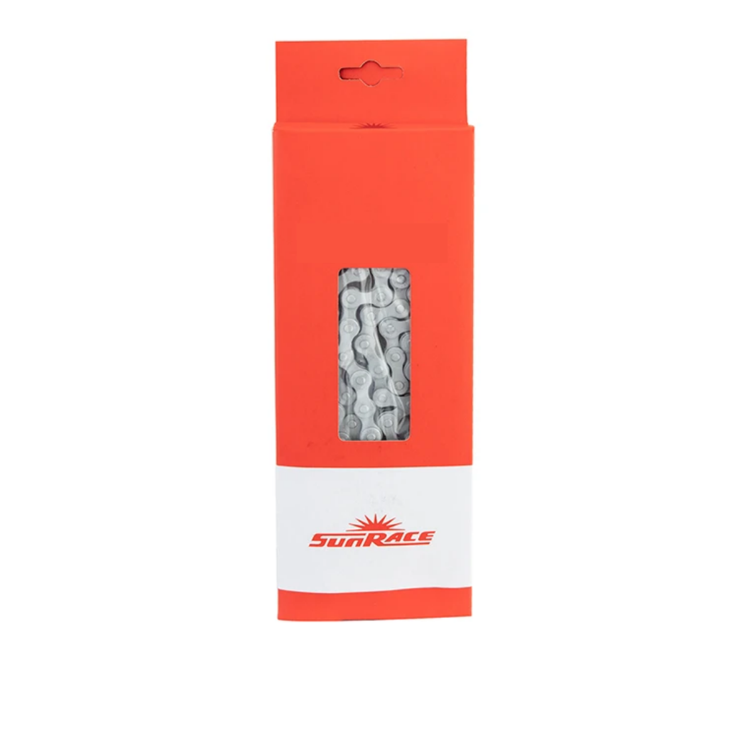 SunRace CNS10 ketting, 1/2x1/8 IH 112Links dracomet. single speed.