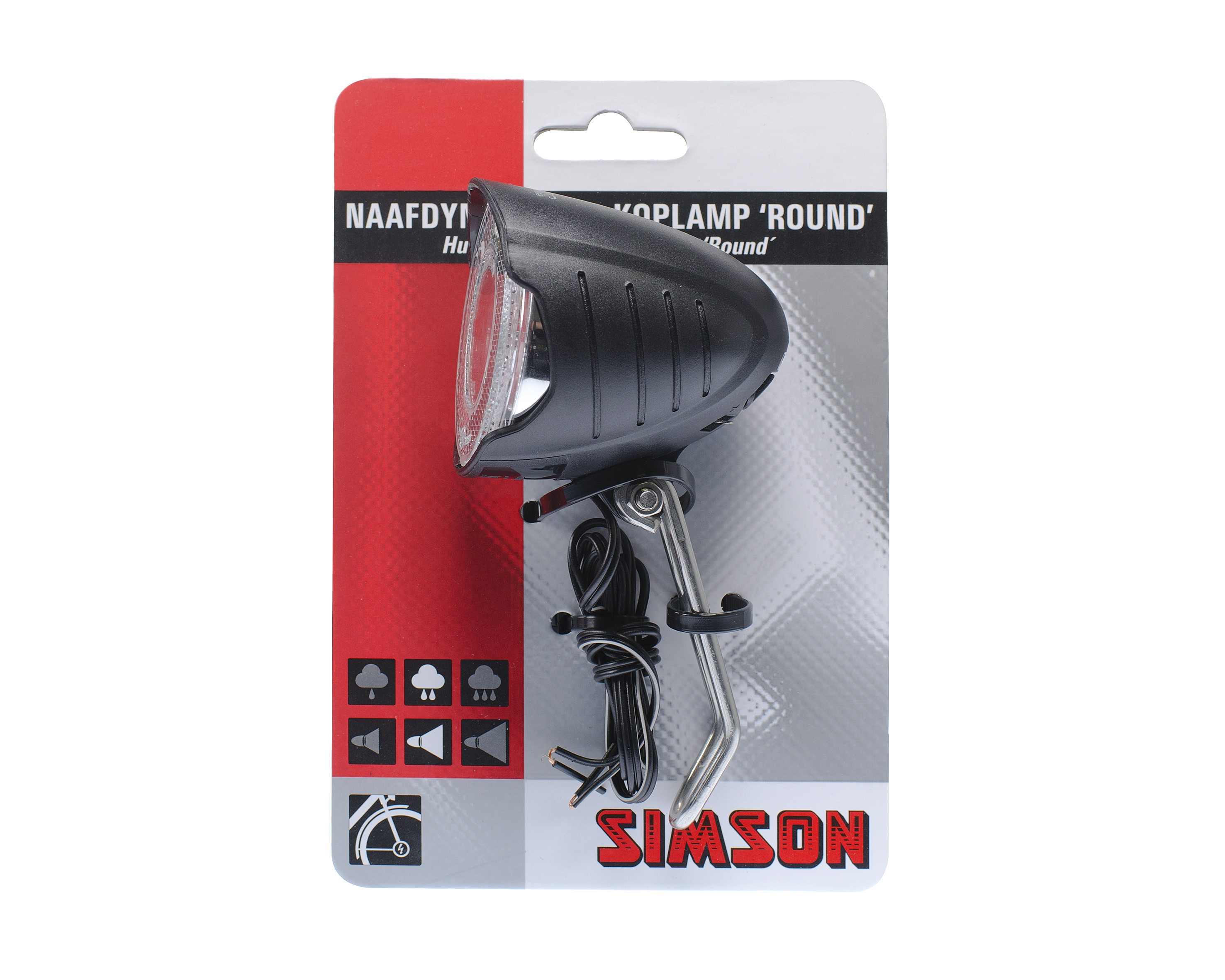 Simson Naafdynamo LED koplamp 'Round', 7 LUX