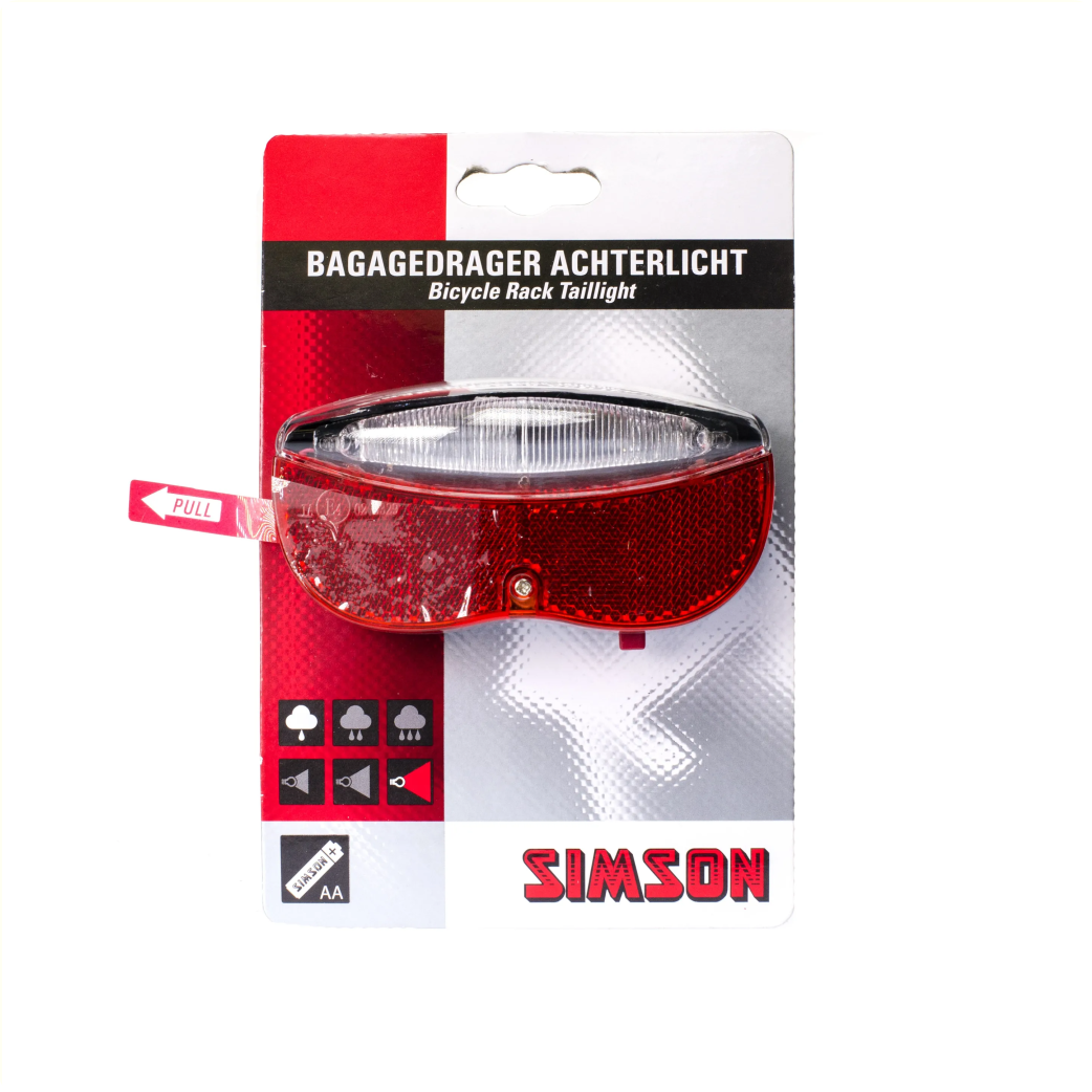 Simson Batterij Bagagedrager achterlicht,"Regular"