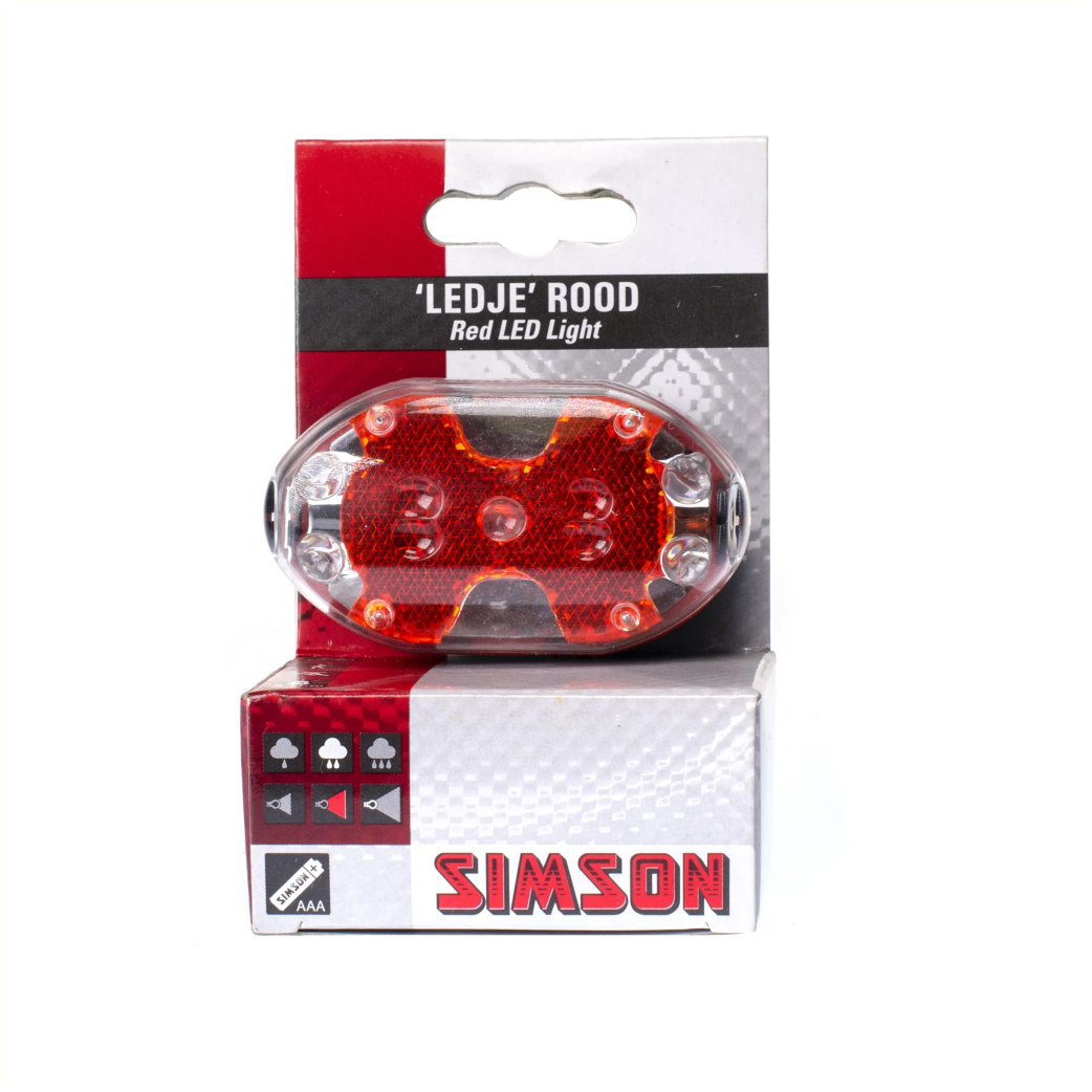 Simson Batterij achterlicht 5 LED's