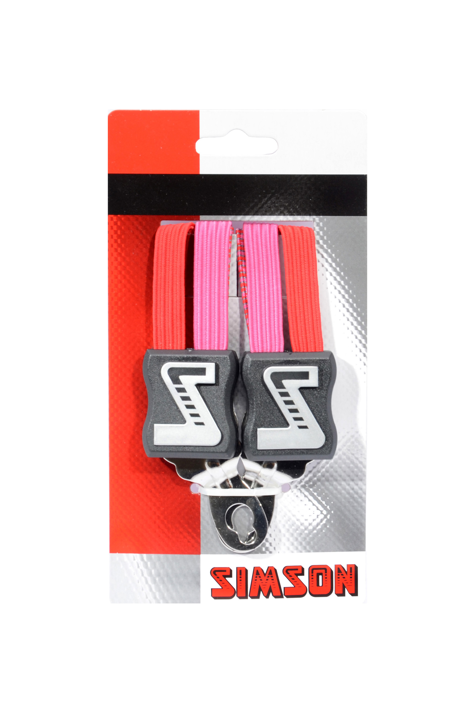 Simson Snelbinder Kort, 3 binder, roze-rood