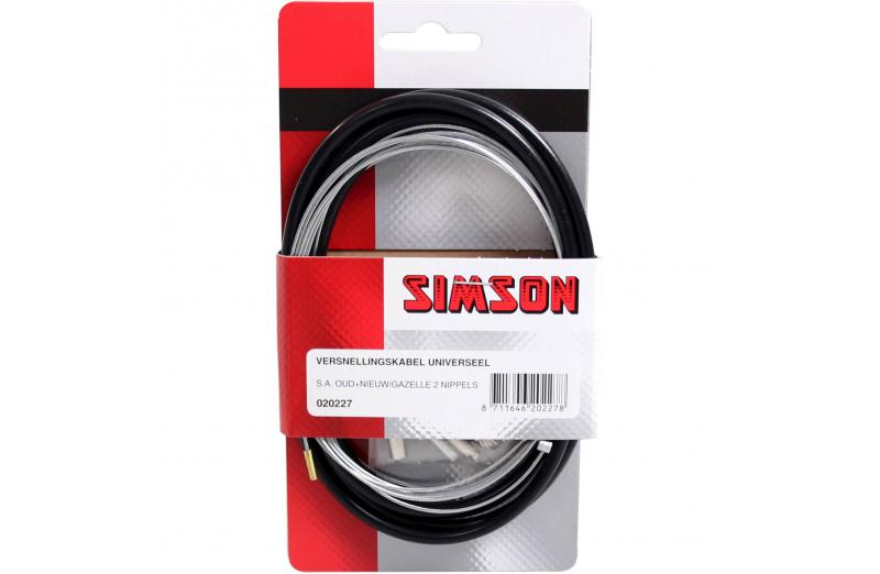 Simson Versnellingskabelset compleet S.A. / Gazelle zwart
