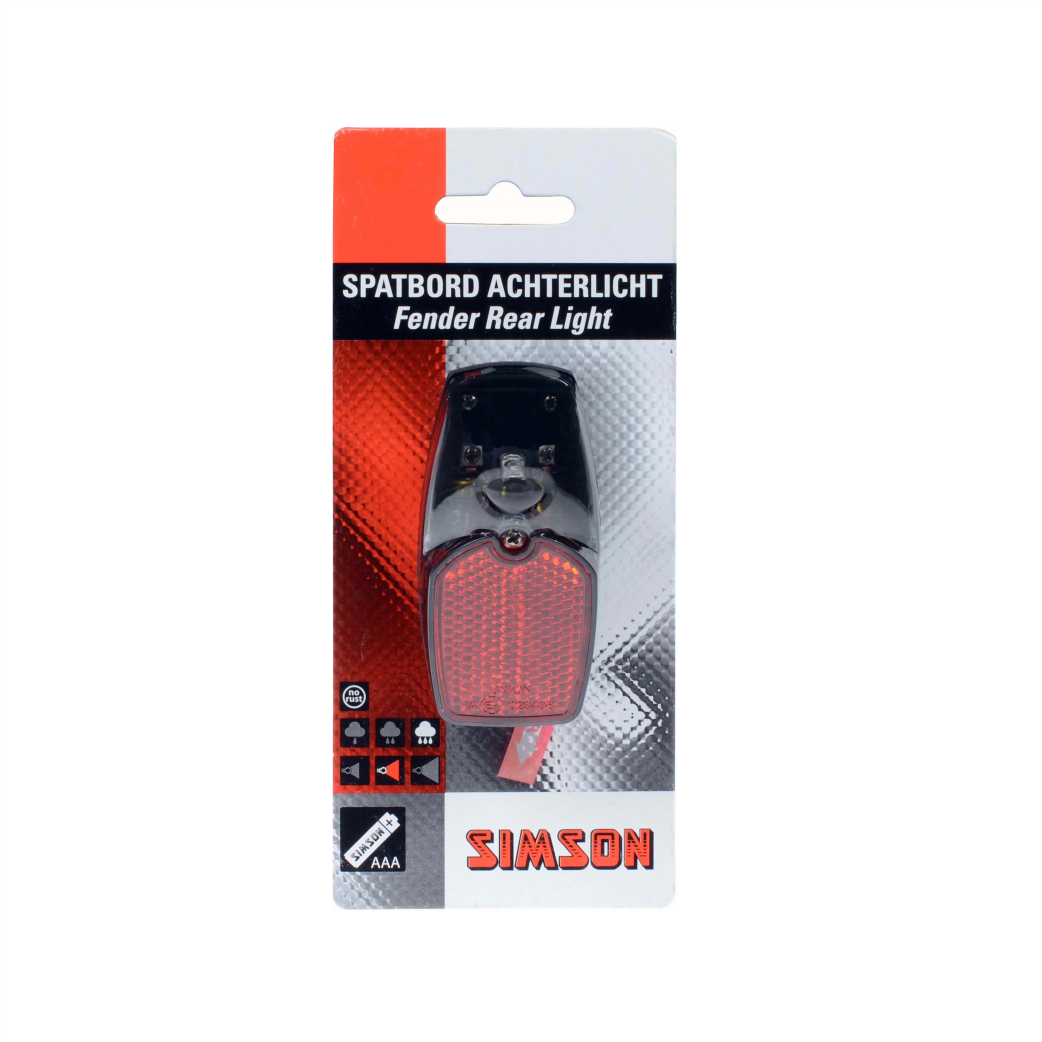 Simson Batterij Spatbord achterlicht led