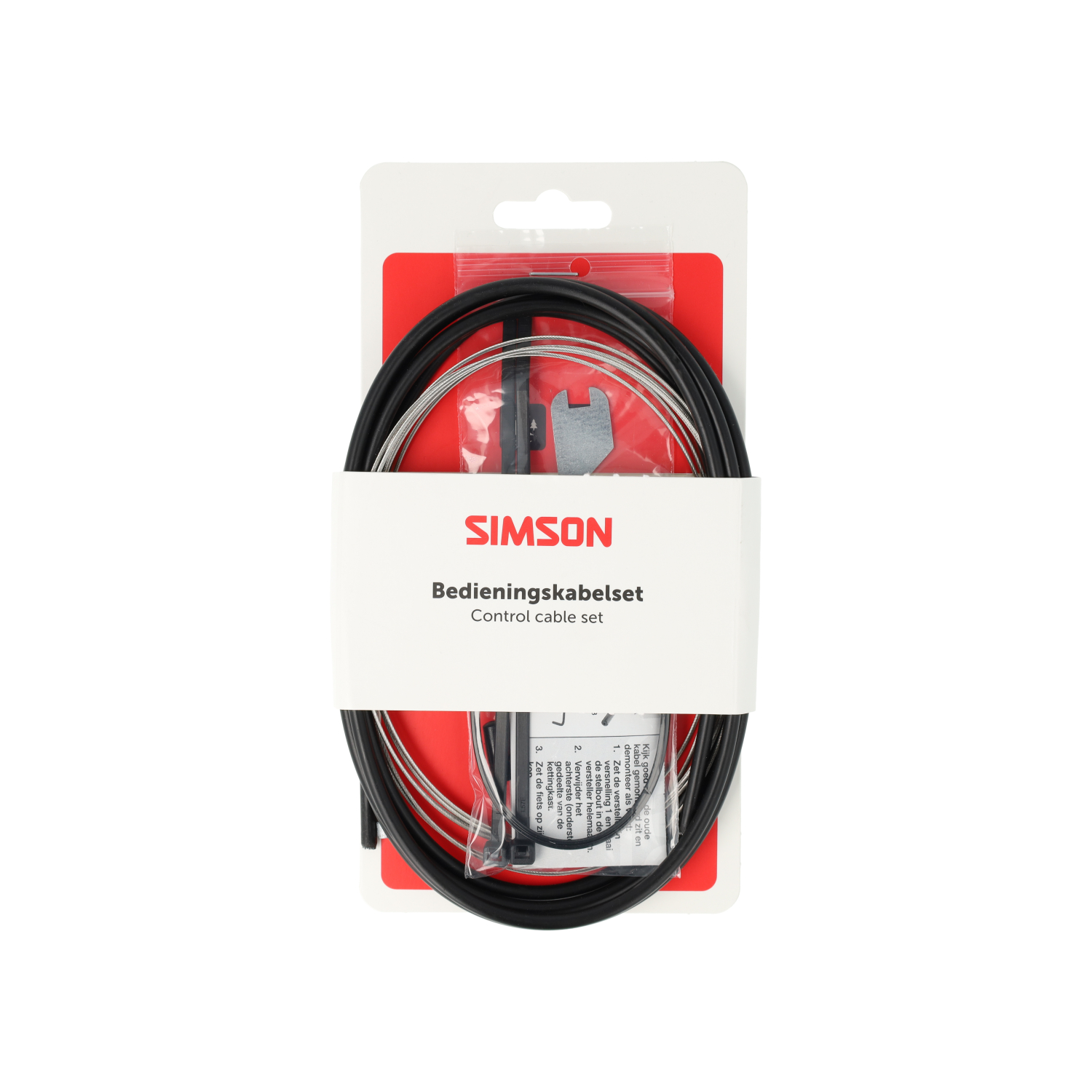 Simson Versnellingskabelset compleet Shimano Nexus 4/7/8 zwart RVS