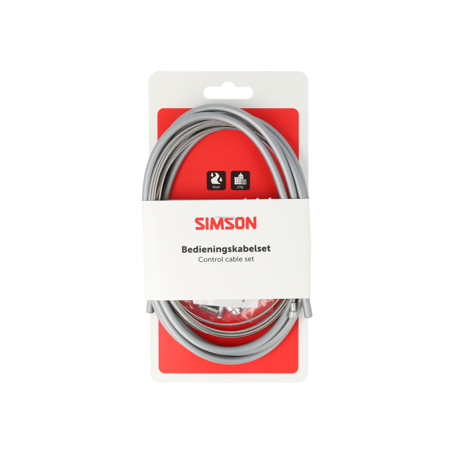 Simson Remkabelset compleet universeel grijs RVS