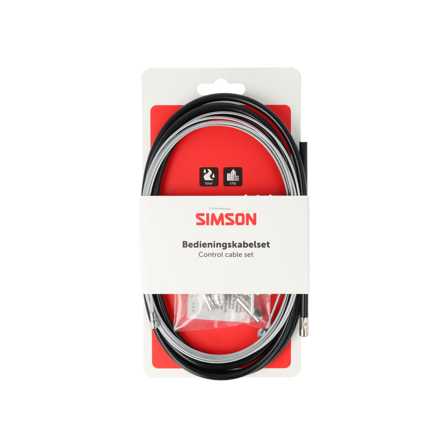Simson Trommelremkabelset compleet universeel zwart