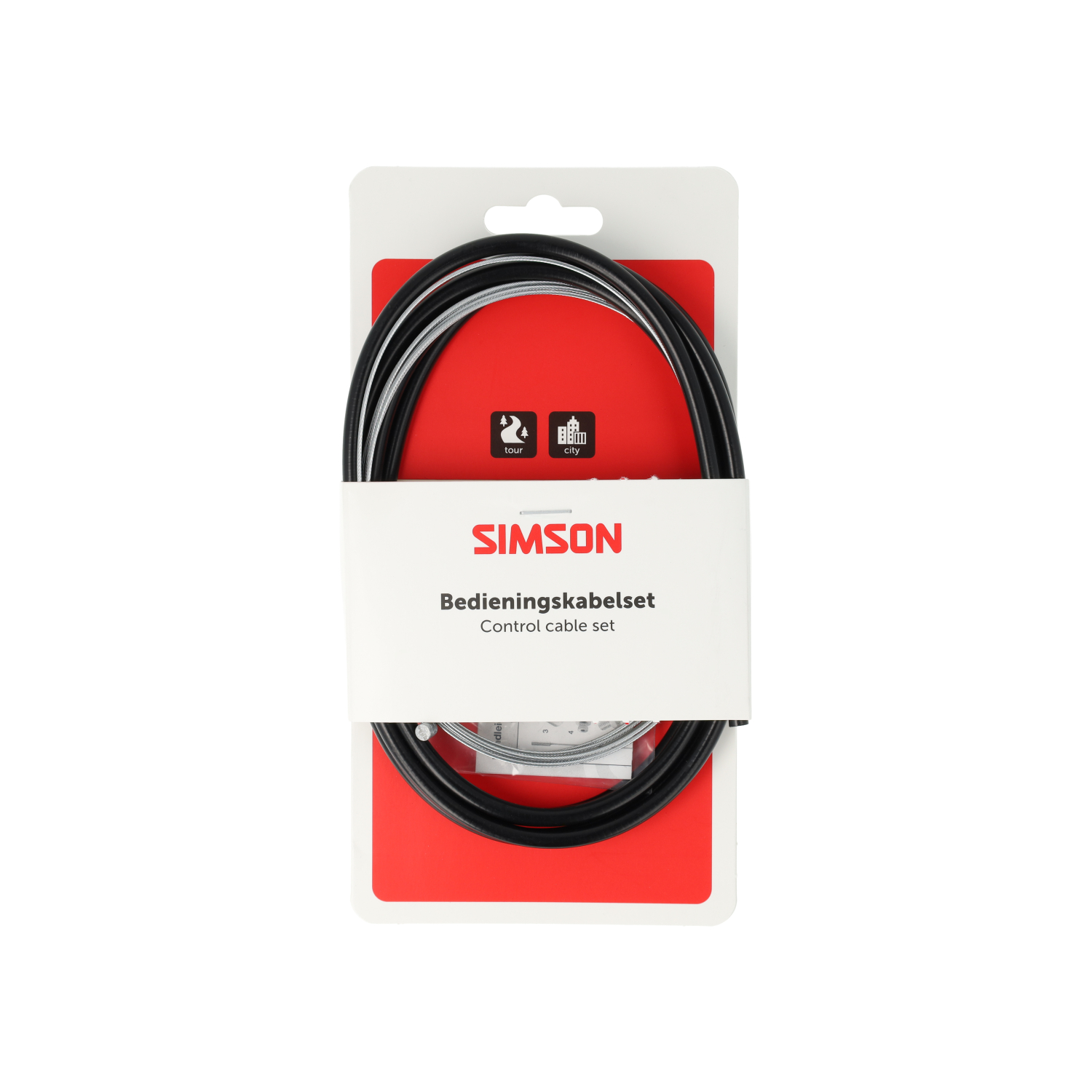 Simson Versnellingskabelset compleet S.A. / Gazelle zwart