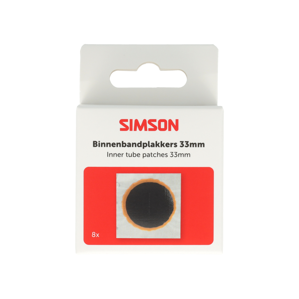 Simson Binnenbandpleisters 33mm. per 8 op blister
