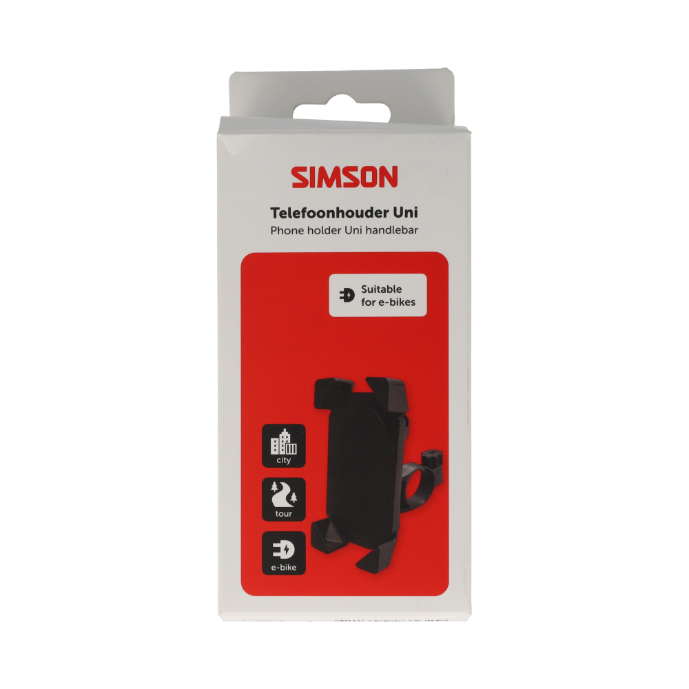 Simson fiets telefoonhouder, geschikt voor schermen tot 17 cm hoog en 8 cm breed
