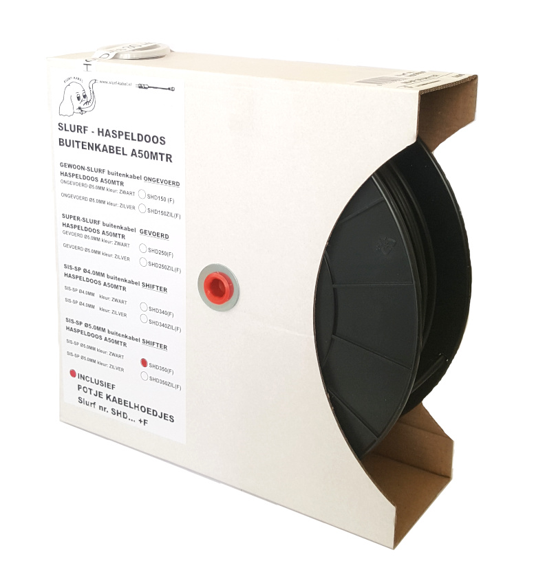 Slurf Buitenkabel deraillleur zwart 50m